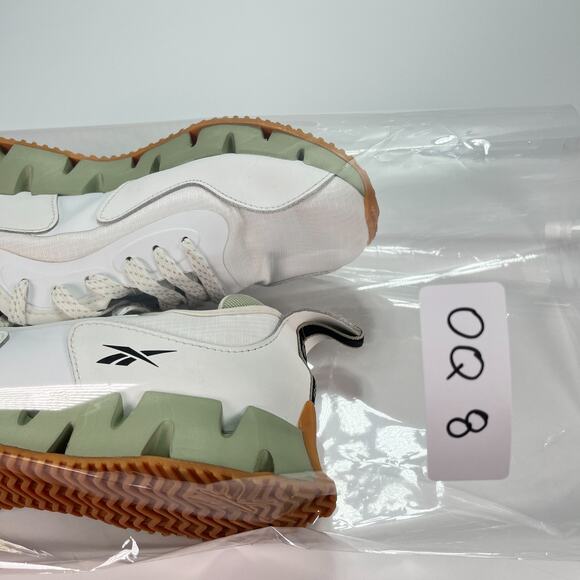 Reebok Womens Zig Dynamica White Green Athletic Running Shoes Women's Size 8 - Picture 11 of 11